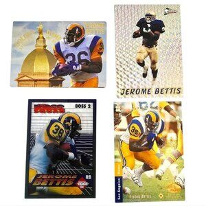 Vintage NFL Jerome Bettis Football Trading Card Set 4 Cards Los Angeles Rams